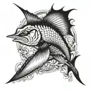 sailfish tattoo design idea