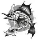 sailfish tattoo design idea