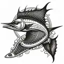sailfish tattoo design idea