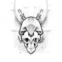 scalpel with dumbbell  tattoo design idea
