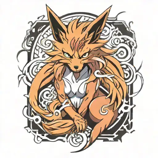 kurama tattoo design idea