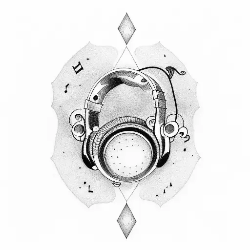 music equals universe tattoo design idea