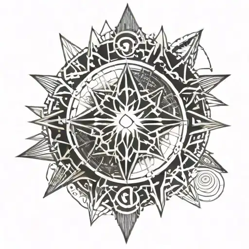 kurdistan sun with imam tattoo design idea