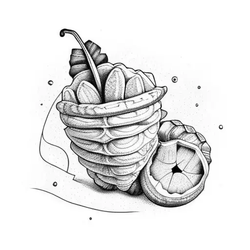 cocoa pod with design tattoo design idea