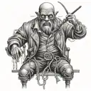 intellectual puppet master using strings to manipulate people  tattoo design idea