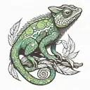chameleon tattoo design idea
