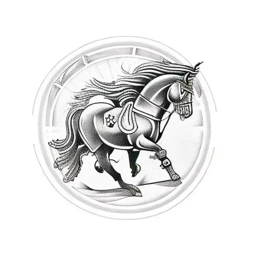 the trojan horse from greek mythology tattoo design idea