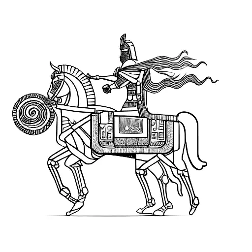 the trojan horse from greek mythology tattoo design idea