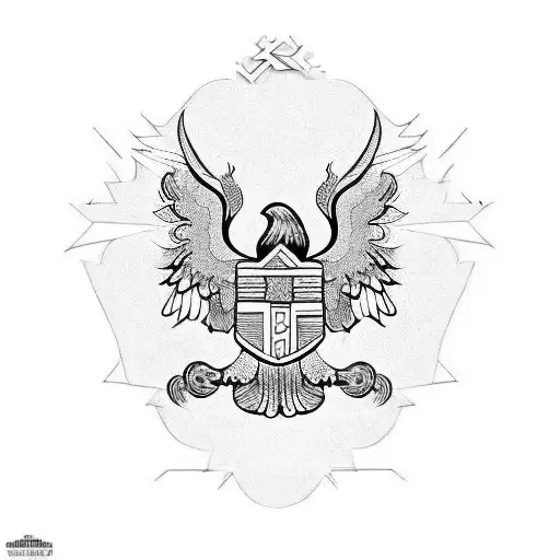 double headed eagle tattoo design idea