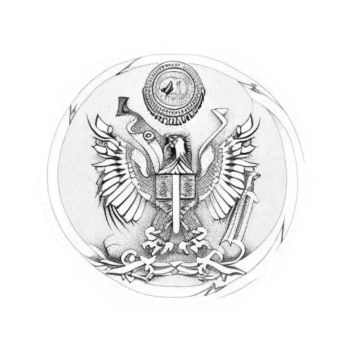 double headed eagle tattoo design idea