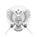 double headed eagle tattoo design idea