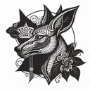 Anubis with a date simple tattoo tattoo design idea