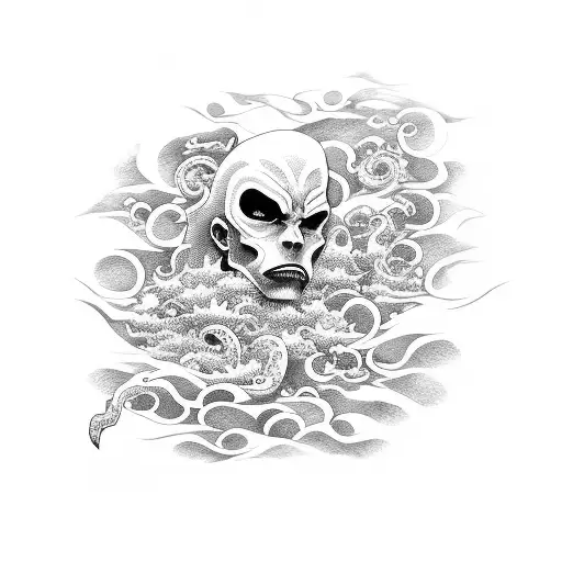 Cursed Sea from Naruto tattoo design idea