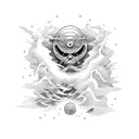 Cursed Sea from Naruto tattoo design idea