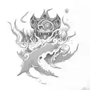 Cursed Sea from Naruto tattoo design idea