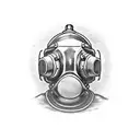 old diving helmet tattoo design idea