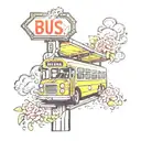 bus stop sign tattoo design idea