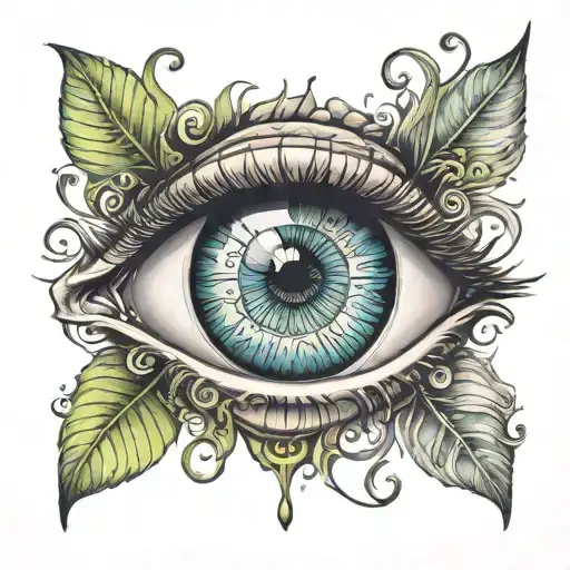 Eye high definition Luck  tattoo design idea