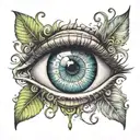 Eye high definition Luck  tattoo design idea