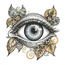 Eye high definition Luck  tattoo design idea