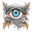Eye high definition Luck  tattoo design idea
