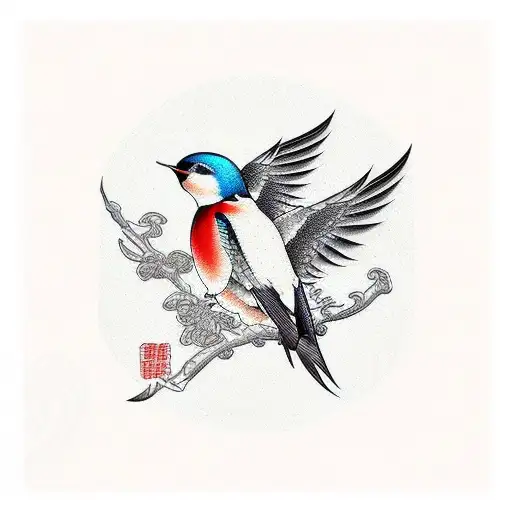 Swallow Bird tattoo design idea