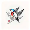 Swallow Bird tattoo design idea