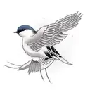 Swallow Bird tattoo design idea