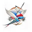 Swallow Bird tattoo design idea