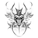 Death Eater Harry Potter Dark Mark Black Fire tattoo design idea