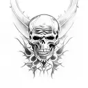 Death Eater Harry Potter Dark Mark Black Fire tattoo design idea