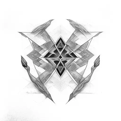 symmetric rorshach test with black and red ink tattoo design idea