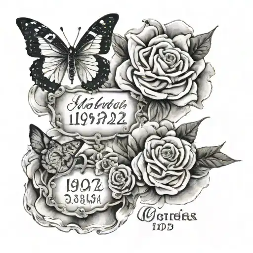 tattoo on chest for man, not to big, not to small, for mother born in 1972 and for sister born in 1992, visible numbers tattoo design idea