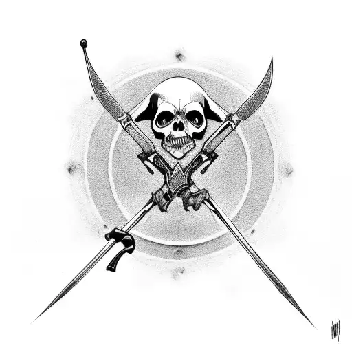 Grim Reaper with a compound bow tattoo design idea