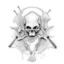 Grim Reaper with a compound bow tattoo design idea
