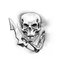 Grim Reaper with a compound bow tattoo design idea