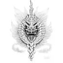 Mayan God Kukulkan tattoo design idea