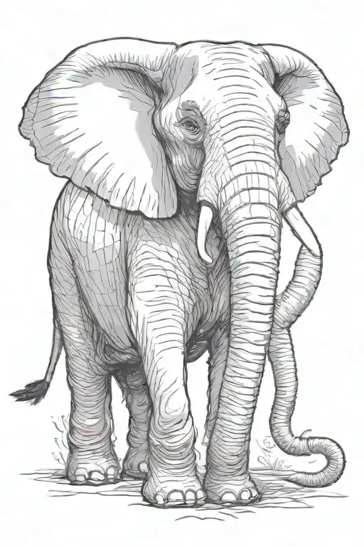 elephant tattoo design idea