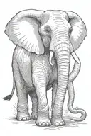 elephant tattoo design idea