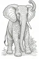 elephant tattoo design idea