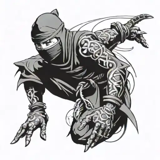 ninja themed tattoo tattoo design idea
