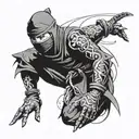 ninja themed tattoo tattoo design idea