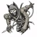 ninja themed tattoo tattoo design idea
