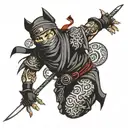 ninja themed tattoo tattoo design idea