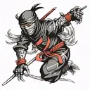ninja themed tattoo tattoo design idea