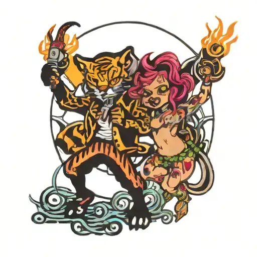 rave scene tattoo design idea