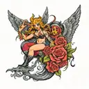 rave scene tattoo design idea