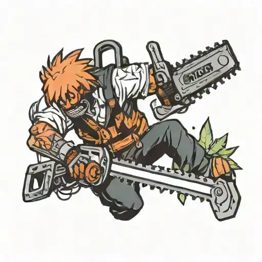 chainsaw man tattoo design idea