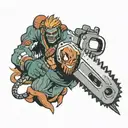 chainsaw man tattoo design idea