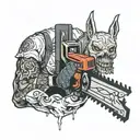 chainsaw man tattoo design idea
